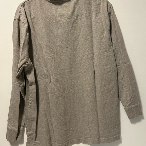 Wrangler Men's Long Sleeve Gray Henley Shirt - Picture 2 of 3